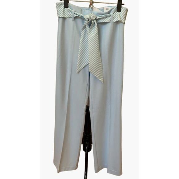J. McLaughlin Jodie Pants Women's Size Large Light Ice Blue Structured Stretch - Picture 1 of 6